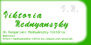 viktoria mednyanszky business card