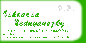 viktoria mednyanszky business card